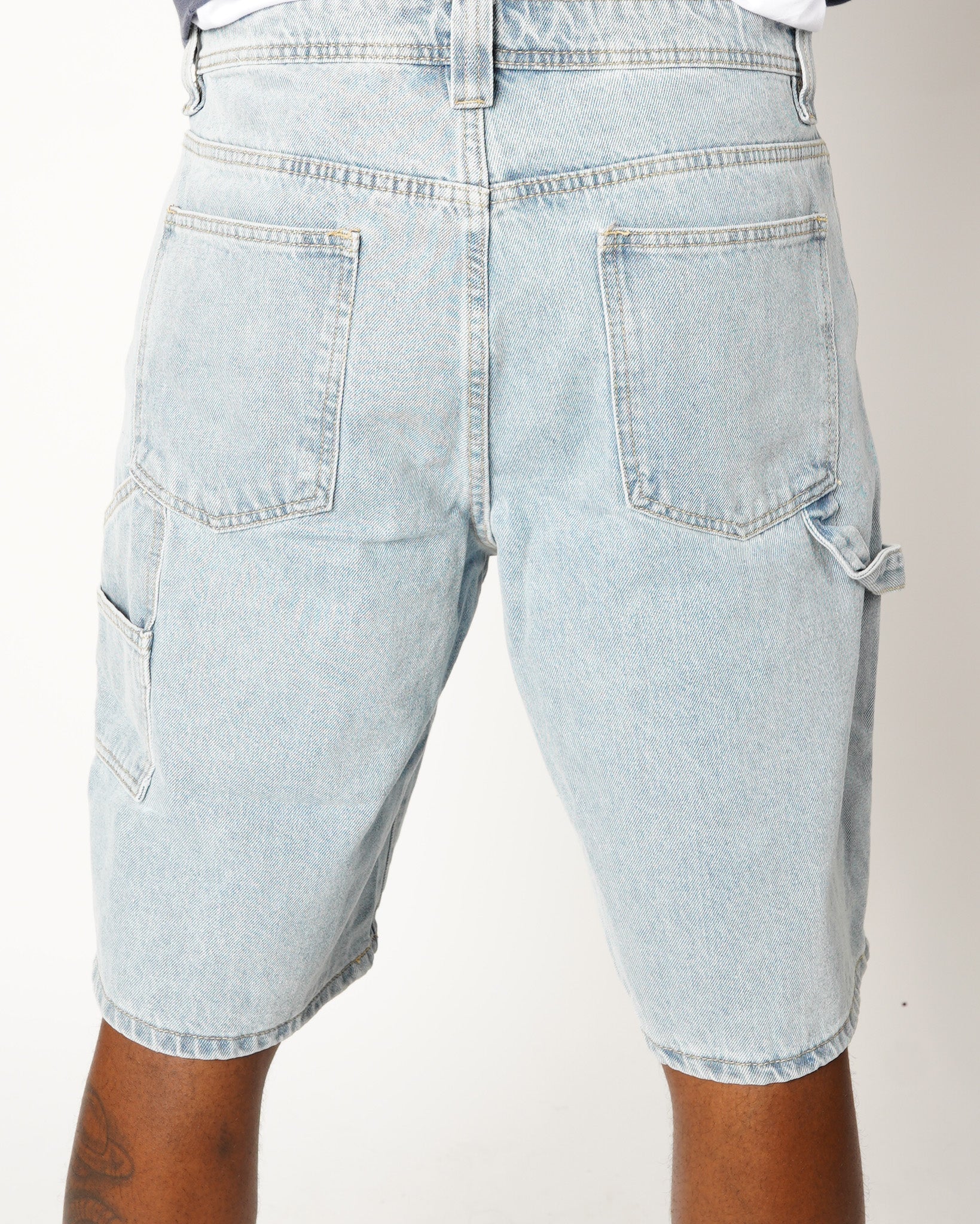 Baggy Carpenter Jorts - Light Denim