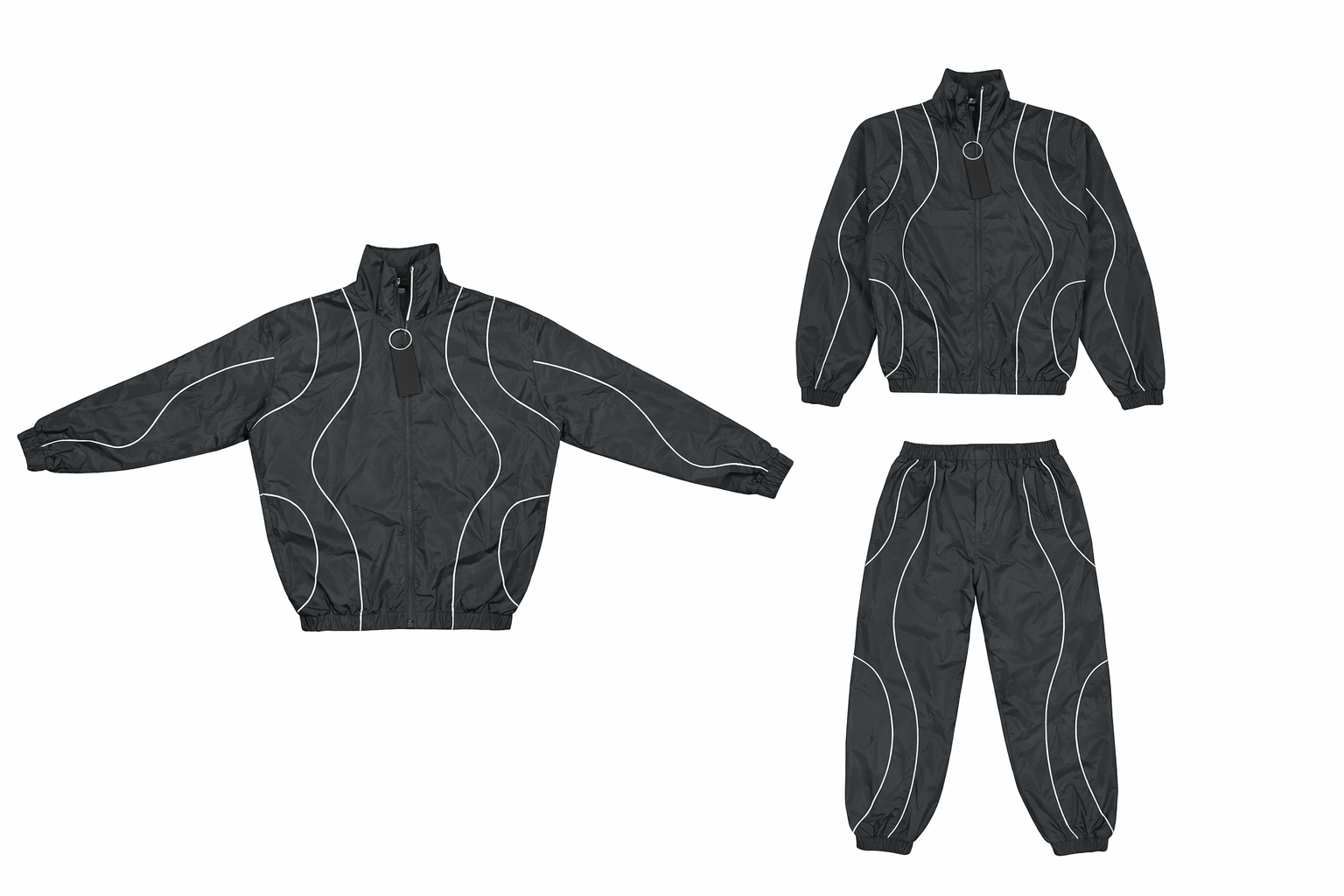 Black Reflective Jacket Set
