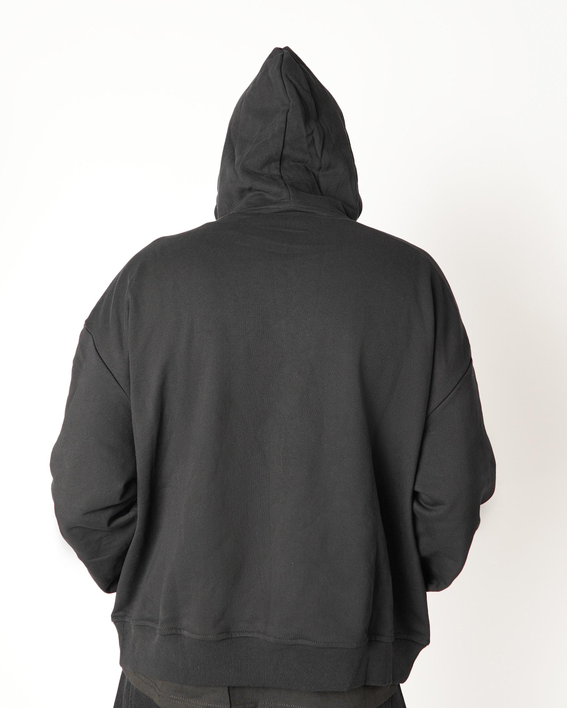 Double Layer Core Hoodie - Black
