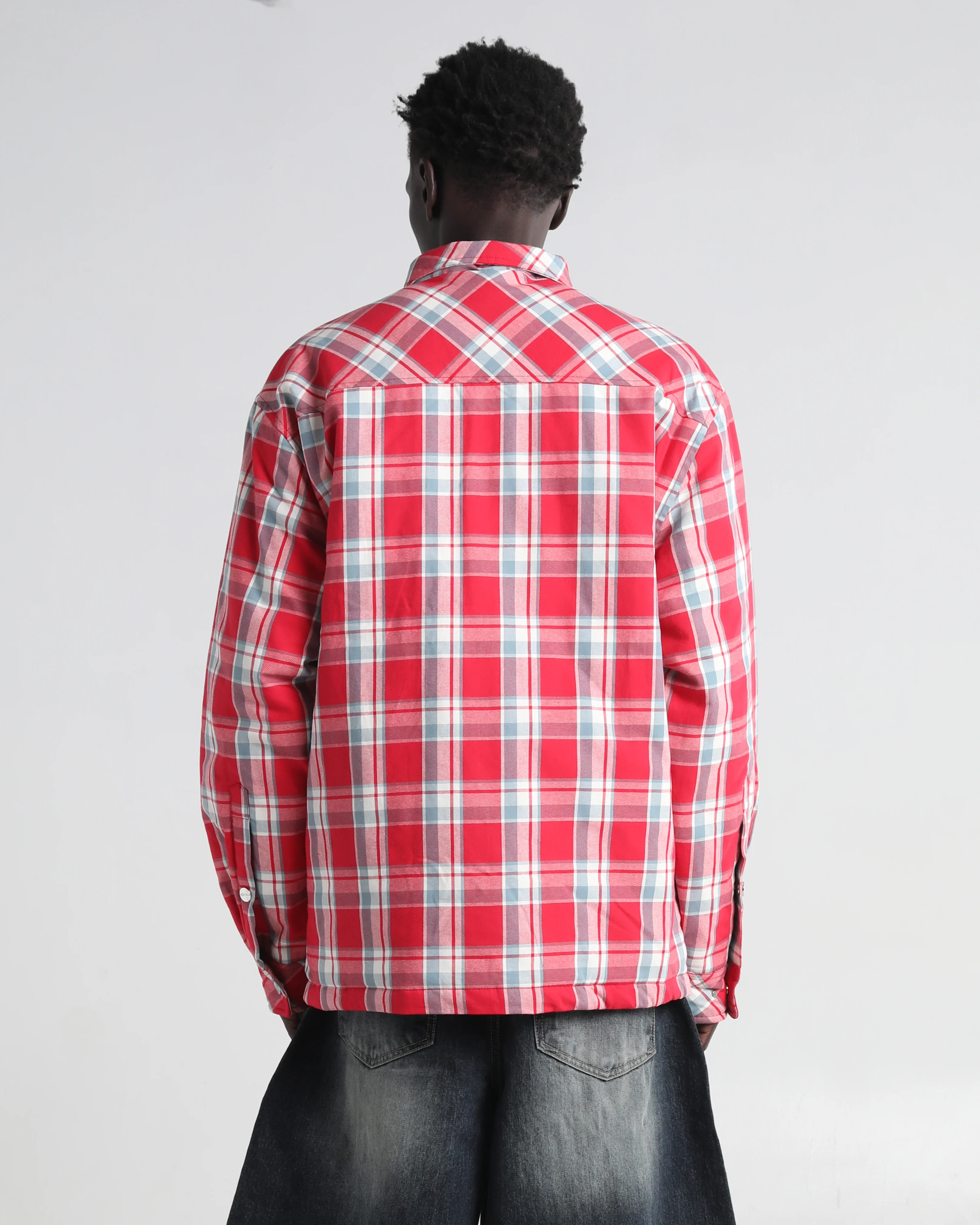 Gridlock Plaid Jacket - Red