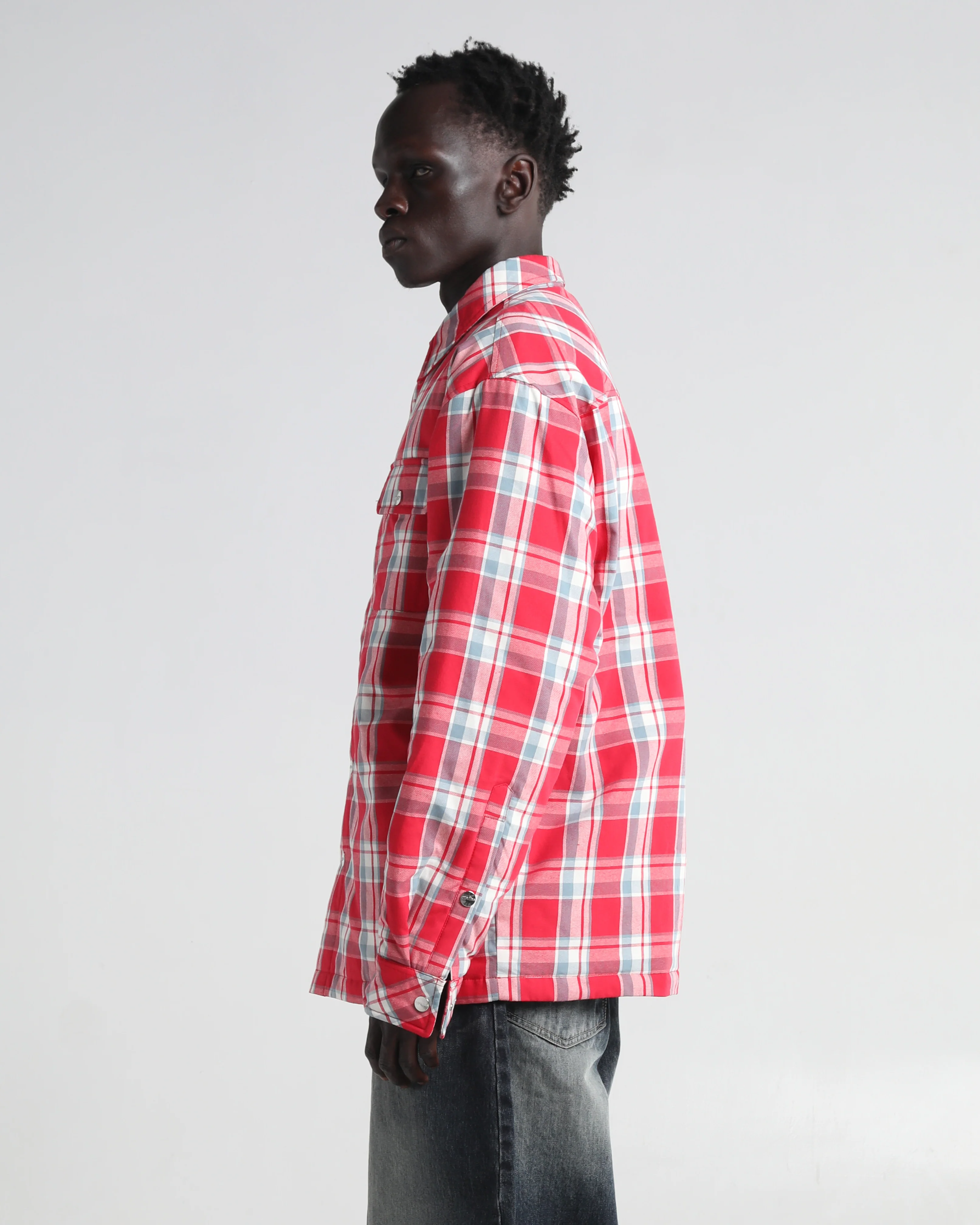 Gridlock Plaid Jacket - Red