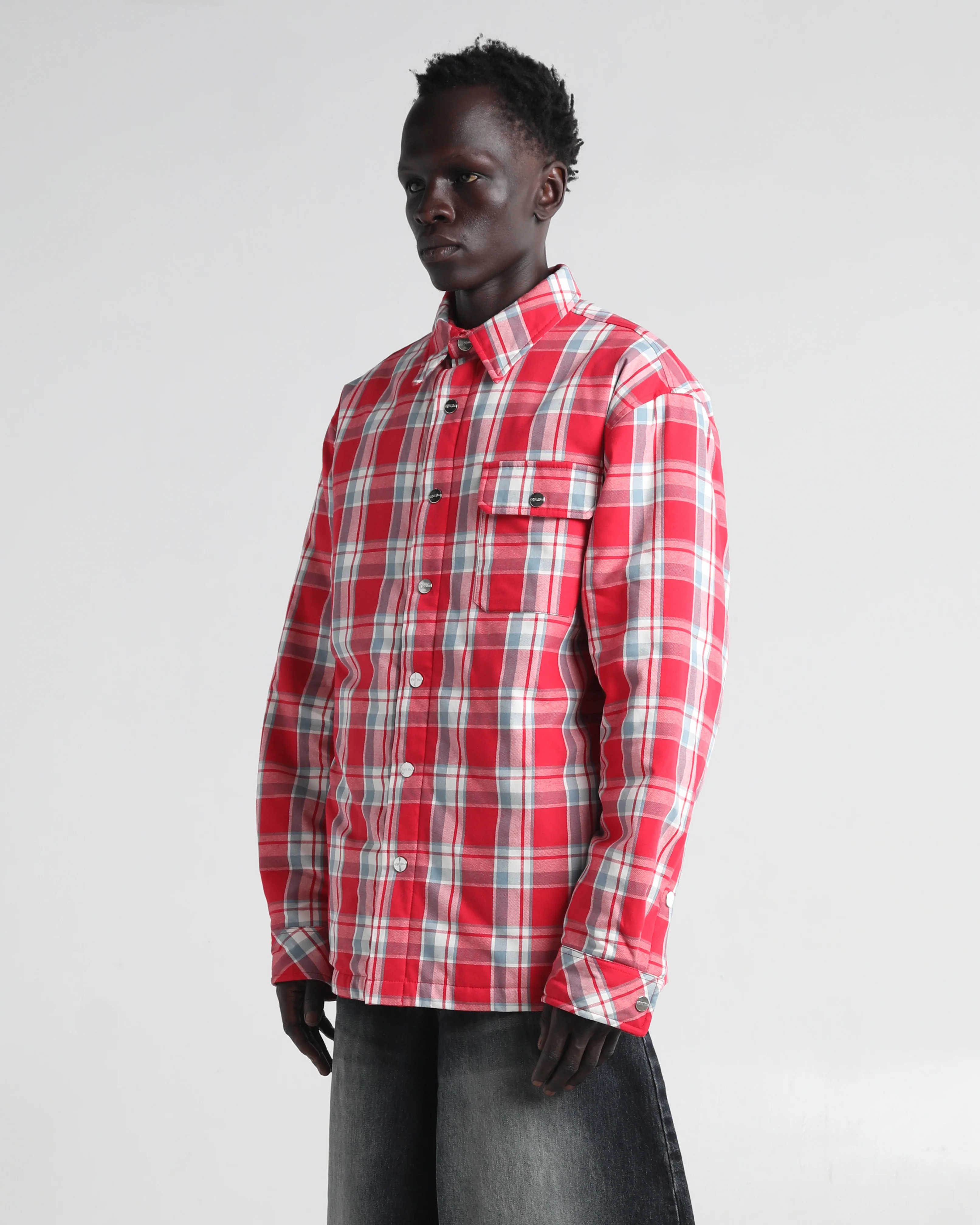 Gridlock Plaid Jacket - Red