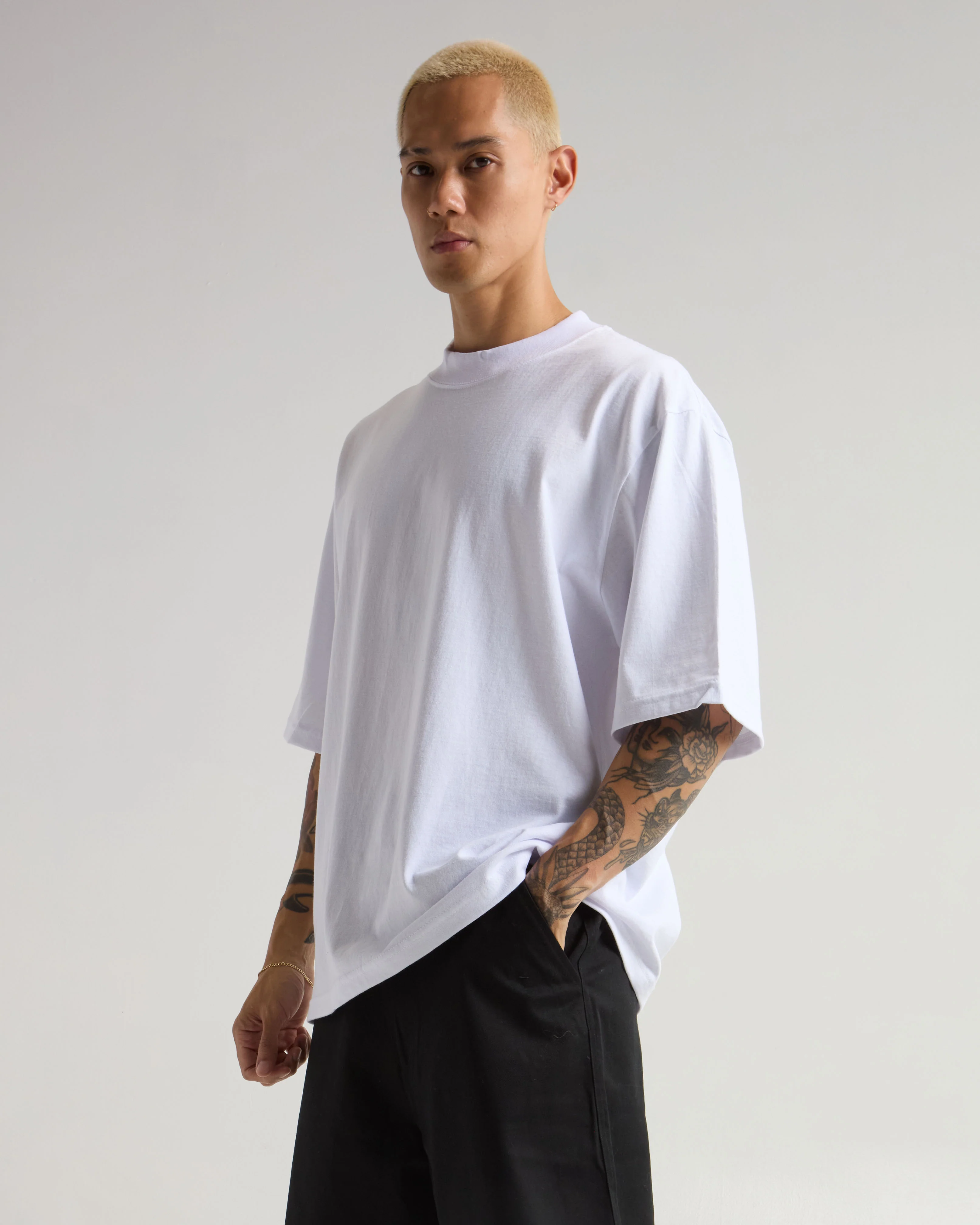 ShakaWear 7.5oz Max Heavyweight Oversized Tee - White