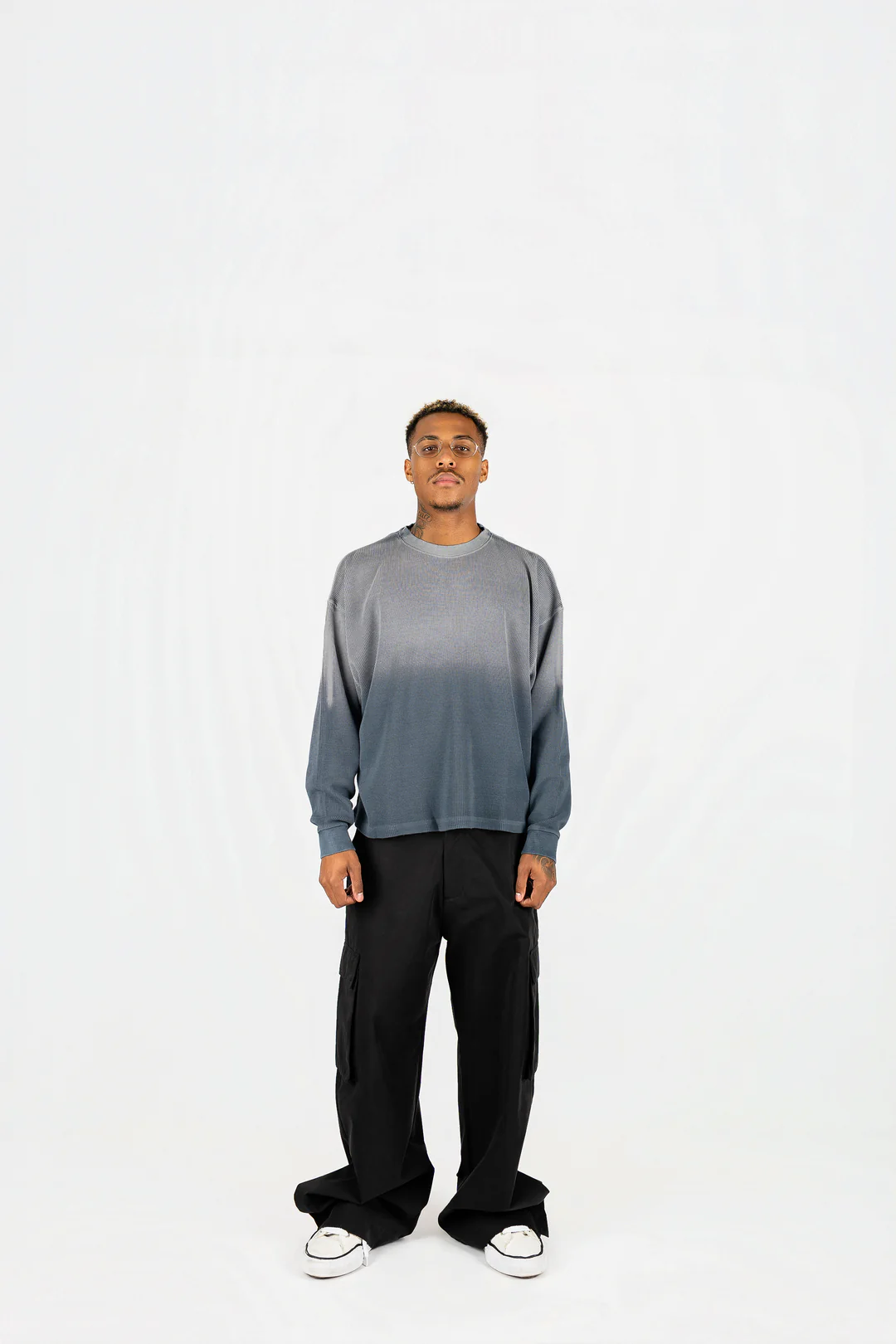 SunSoft Waffle Knit Long Sleeve - Slate Gray