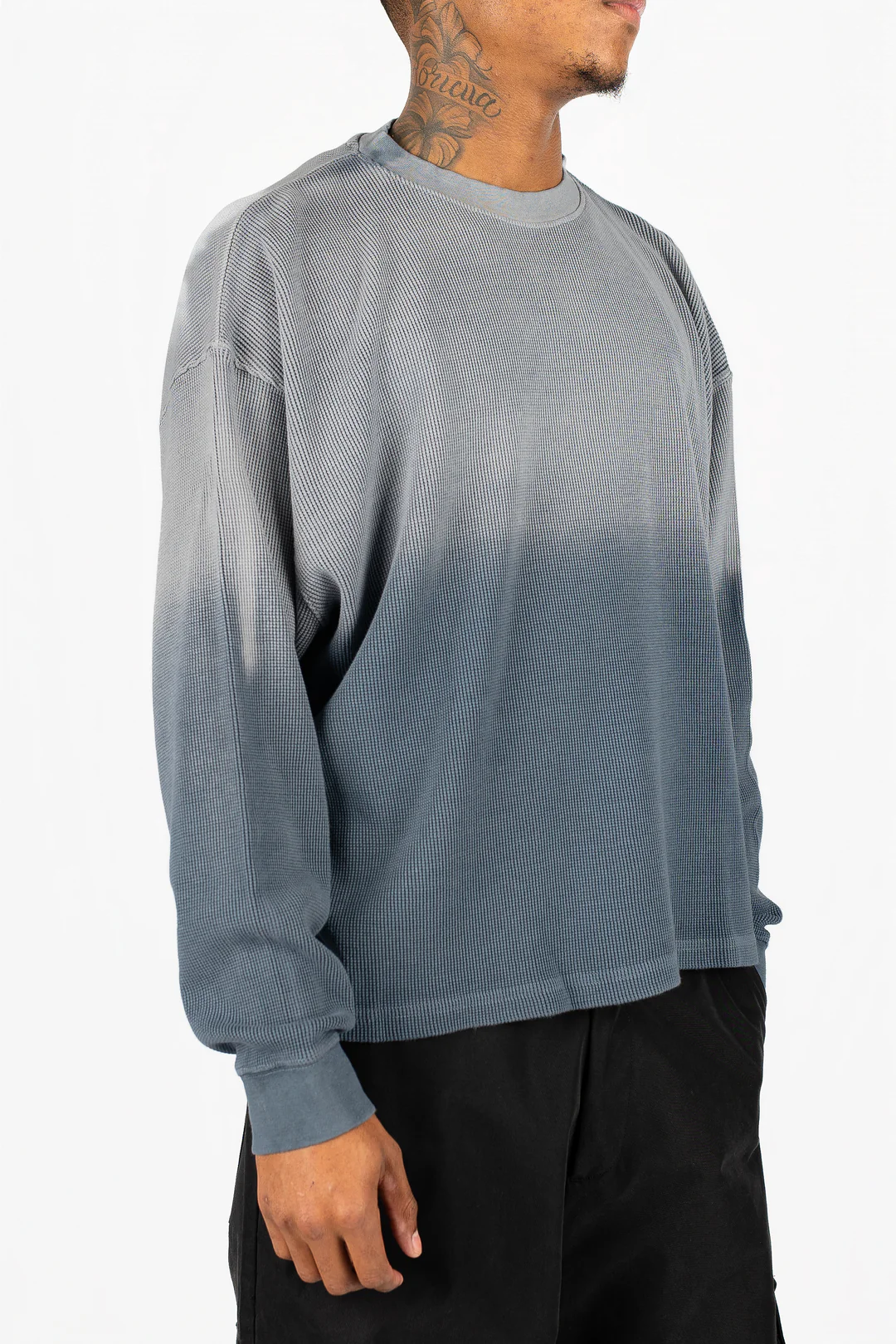 SunSoft Waffle Knit Long Sleeve - Slate Gray